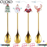 CUCKO Coffee Spoons With Box Xmas Kids Spoon Set Tea Scoops