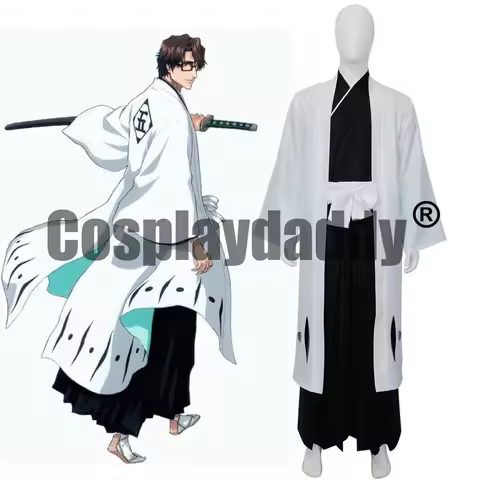 BLEACH Soul Society arc Captain of the 5th Division Sosuke Aizen Cosplay Costume 5th Division Shinig