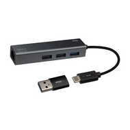 INTOPIC USB3.1 RJ45鋁合金集線器 HBC-580-B