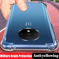 For OnePlus 7T HD1900 HD1901 HD1903 HD1905 HD1907 Flexible Clear Liquid Silicone Anti-Yellowing Back