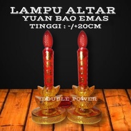 Yuan Bao Altar Lamp Gold Color 20Cm 1 Set