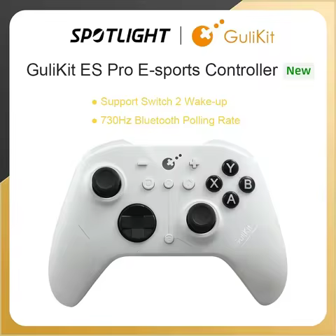 GuliKit ES Pro E-sports Controller for Nintendo Switch 1/2 Wireless Gamepad with TMR Joystick for PC