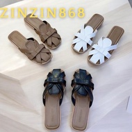 (thin feet resized) -S 410- Women's sandals - woven bow toe in 1 cm sole - zinzin868