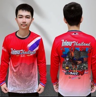 แขนยาว ไก่ชนThailand   เสื้อพิมพ์ลาย Zone A เสื้อกีฬา เสื้อราคาถูก เสื้อเพื่อน เสื้อกลุ่ม เสื้อทีม