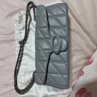 coach tabby 藍色肩背包