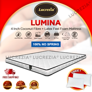 Lucrezia Lumina 4 inch Latex Feel Foam Coconut Fibre Mattress / Tilam / 椰丝床垫 Queen / King / Single /