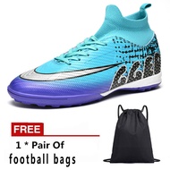 【San Zu】 Kasut Bola Budak Football Shoes Outdoor Soccer Cleats Shoes High Top Football Boots Trainin