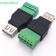 AUGUSTINE 2 PCS Screw Connector, Connector Adapter Screw Terminal Plug, Charging 5 Pin Screw Termina