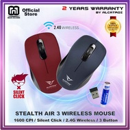 ALCATROZ STEALTH AIR 3 1600CPI Silent Wireless Full 2.4G Mouse with Free AA Battery