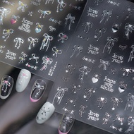 Jewel bow nail decoration Sticker