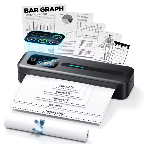 Phomemo M832D Portable Thermal Printer, Bluetooth Inkless Wireless with Touchscreen, Supports US Let