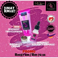 BIRDNEST CREAM BNC + BIRDNEST ADVANCED AMPOULE BNAA + BNTC BIRDNEST TRIO CLEANSER