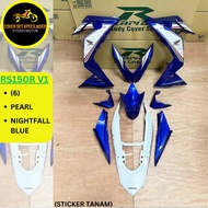 (STICKER TANAM/AIRBRUSH) RAPIDO COVER SET HONDA RS150 RS150R V1 (6) PEARL NIGHTFALL BLUE