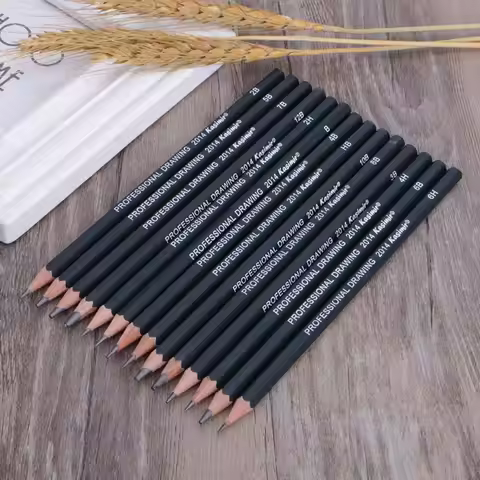 Black Wood For Exam Stationery Supplies Students Painting Pencils HB 2B 6H 4H 2H 3B Drawing Pencil S