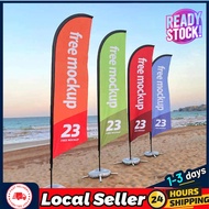 2.8/3.4M Only Pole Beach flag / bow beach flag / tear drop beach flag/ Square beach flag