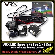VRX SLS05 LED SPOTLIGHT SET 2IN1 WITH WIRELESS REMOTE CONTROL - BLACK