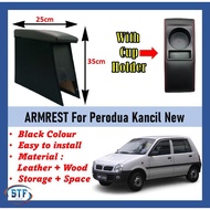 Perodua Kancil Armrest 850 Box With Drink Holder PVC Red Line Lampu Bulat
