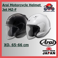 Arai MZ-F Jet Motorcycle Helmet - Gloss Black/White - Size XO 63-66cm From Japan