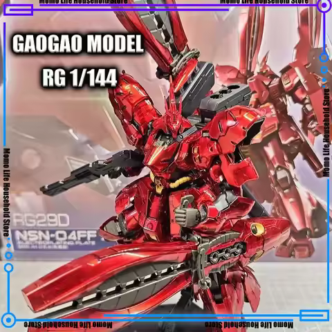 GAOGAO Model 1/144 RG MSN-04 Sazabi Double Horn Funnel Metallic Clear Coating Assembly Model Kits Pl
