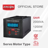 ZIRCON SAVR 2000VA NEW2024 ความละเอียดสูง ระบบ SERVO ใช้หม้อแปลงเทอร์รอย เครื่องควบคุมแรงดัน กันไฟตกไฟเกินไฟกระชาก (ไม่สำรองไฟตอนไฟดับ) ประกัน 2 ปี