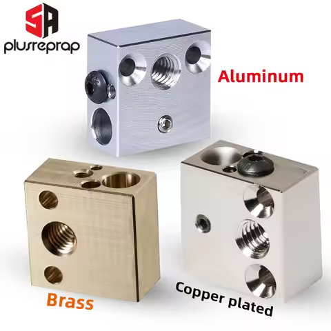 5aplus CR10 Aluminum / Brass / Plated Copper Heated Block for Ender 3 Cr10 Ender3 V2 3D Printer Extr