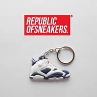 [2D KEYCHAIN] NIKE AIR JORDAN 6 WHITE,DARKBLUE