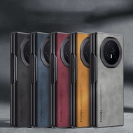 Magic V5 Casing Case for Honor Magic V5 Magic V3 Retro Style Skin Sensation PU Leather Mobile Phone 