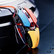 JRBAS Inphic Mouse Gaming RGB PG6 USB แบบมีสายโลหะนิยายวิทยาศาสตร์แบบกลไกเมาส์นักเล่นเกมคอมพิวเตอร์ส