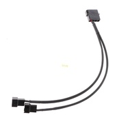 BT 27cm 10 63in Fan Power Adapter Cable 1 to 2 Ways 4-Pin Male to 3-Pin 4-Pin PWM Sleeved Fan Extens