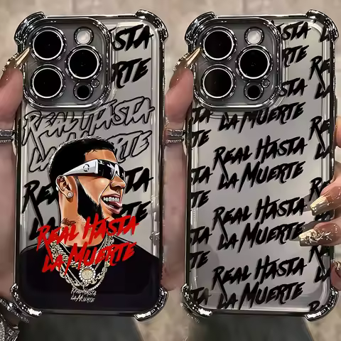 Anuel AA rapper Real Hasta La Muerte Plating Case For vivo V29e Y200 V27 S16 T1 S15 V25 V23 S12 Y38 