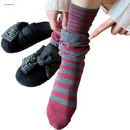 YYR Striped Double-Layered Breathable Boot Socks - Comfortable for Sports & Errands
