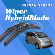 Nissan Serena C24 / C26 Frameless Hybrid Wiper 1 Set (2pcs) Combination of Aerodynamic Rubber and Fr