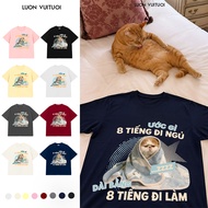Relaxed Fit Career T-Shirt Luon Vuituoi "8 Sounds of Sleeping" - Always Happy HT0660HT