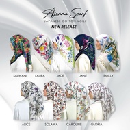 AJUMMA SCARF | HIJAB BAWAL BIDANG 46 TUDUNG BAWAL MUDAH BENTUK | MATERIAL JAPANESE COTTON VOILE