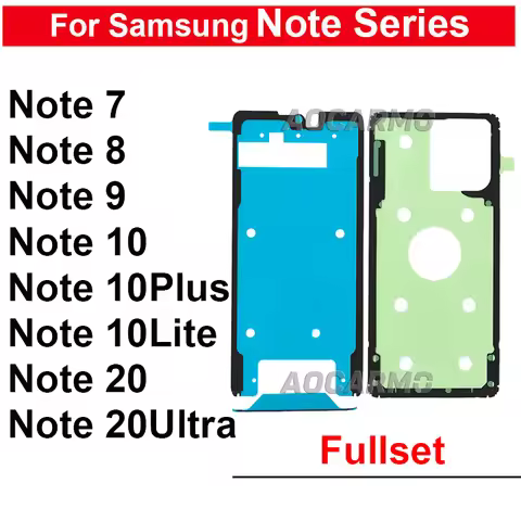 For Samsung Galaxy Note 7 8 9 10 Plus Lite 10+ 20 Ultra FullSet Adhesive LCD Display Rear Cover Batt