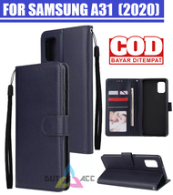 LEATHER CASE KULIT UNTUK SAMSUNG A31/ FLIP WALLET KULIT UNTUK SAMSUNG A31/ CASING DOMPET KULIT UNTUK