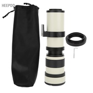 HEEPDD Telescope Lens White with 420-800MM Super Telephoto Zoom F/8.3-16 Manual Focusing for Canon E