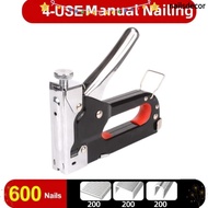 NAILSDECOR Nailer, Powerful Heavy Duty Construction Stapler,  4-14mm 4 in 1 With 600 Staples Stapler