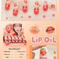 [Original] Thailand Cosmetics Kiss beauty Mini Magic Lip Oil Moisturizing Lips Gloss Pinky Peach