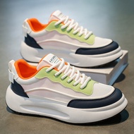 Men Shoes Mesh Breathable White Shoes Low-Top Thick-Soled Casual Shoes ZMD888