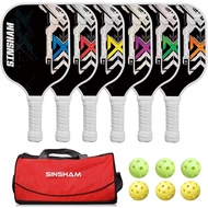 SINSHAM All-Age Graphene Carbon Fiber Pickle Racket Hole Design Student Sports Racket 9 Years Old Ov