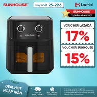 [ƯU ĐÃI 2 TẦNG VOUCHER] NỒI CHIÊN KHÔNG DẦU 6.5L SUNHOUSE SHD4030 - Công nghệ hiện đại - Tiết kiệm đ