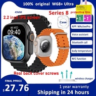 ZZOOI IWO W68+ Ultra Men Sports Smart Watch 49MM Series 8 SOS 2.2 Large Screen BT Call Wireless Charging NFC GPS Body Temperature