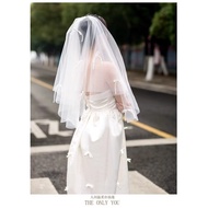 🇹🇼Taiwan Taiwan Ready Stock Ready Stock💕< Bridal Veil > Bridal Veil Hair Clip Veil Short Veil Bridal