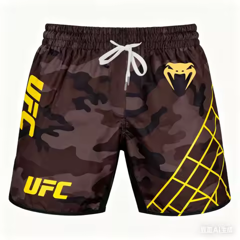 2026 Summer Men's UFC Boxing Training Shorts, 3D Printed Plus Size Men's Shorts XXS-6XL, Mesh Breath