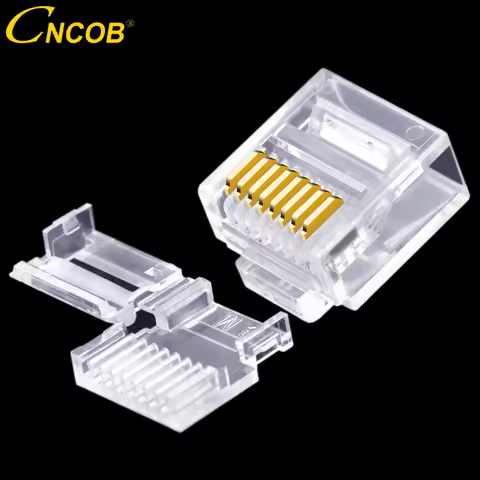 CNCOB Cat6 utp short body, two pieces, flat cable rj45 connector 8P8C modular network connector Ethe