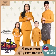 Noelle Baju Raya Family 2023 Baju Kurung Mother Child Baju Melayu Slim Fit Father Son Baby Sedondon JASMINE - Mustard25
