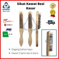 Sikat Kawat Besi Kasar - Sikat Gagang Kayu - Sikat Baja Besi