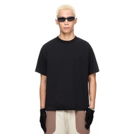 Men's Boxy Fit basic Black short-sleeved T-shirt - BEUTER Blank Black Boxy T-shirt