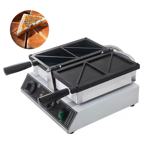 Stainless Breakfast Toaster Waffle Maker Non Stick Sandwich Maker for Commercial Sandwich Waffle Mak